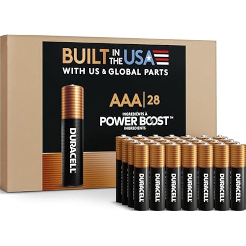 Duracell Coppertop AAA Batteries, 28 Pack, 12-Year Shelf Life, Storage Tray