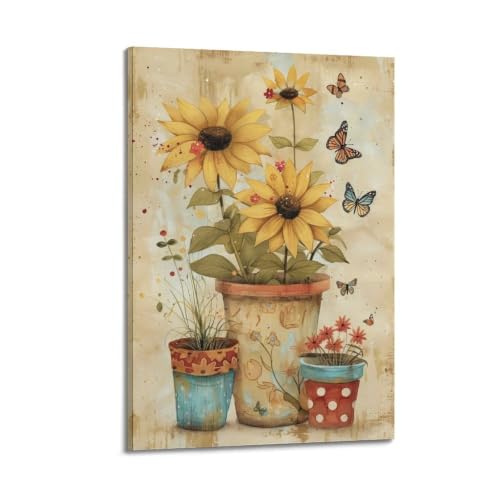 Affiches d'aquarelle de fleurs pour une déco de salon apaisante