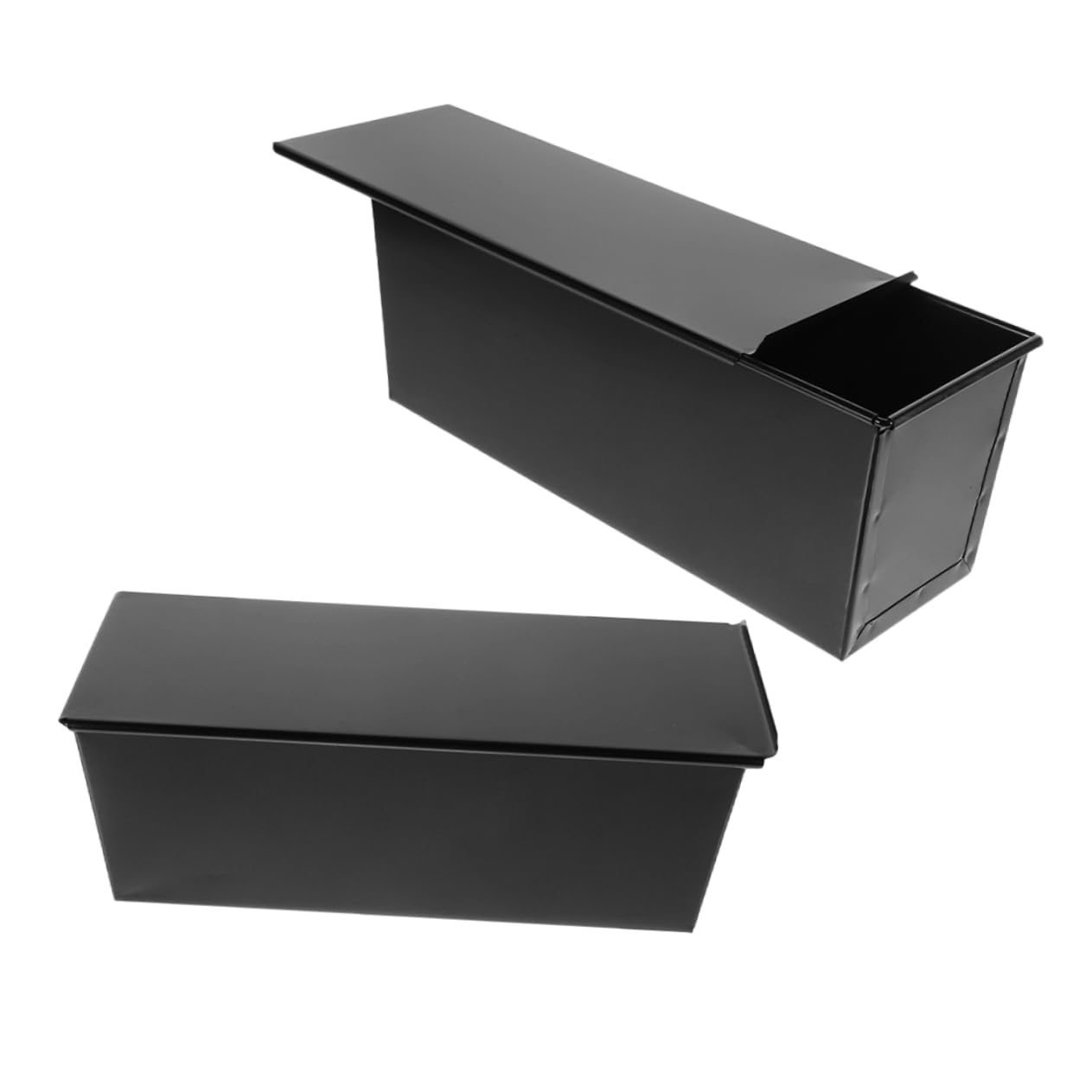 Moule de cuisson pour baguette et pain de mie VANZACK antiadhésif avec couvercle, lot de 2