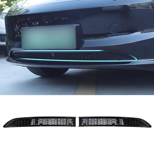 Arcoche Front Grill Mesh Inserts for Refreshed Tesla Model 3 Highland 2024 2025 Air Inlet Vent Grille Cover Replacement for Tesla Model 3 Highland 2024 2025 accessories (Detachable Version)