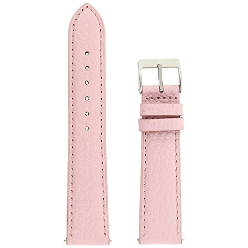 Tech Swiss Watch Band Genuine Leather Pink Quick Release Built-in Pins 12 millimeters