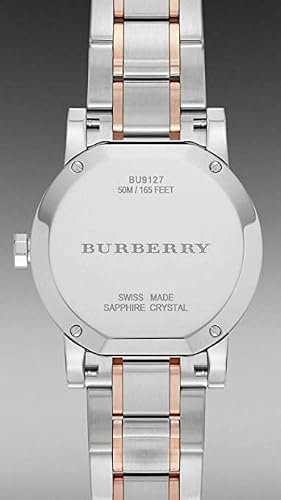 Diamonds 34Mm Swiss Rose Gold 2 Tone Silver Date Dial Women Stainless Steel Wrist Watch Bu9127 #TOP3