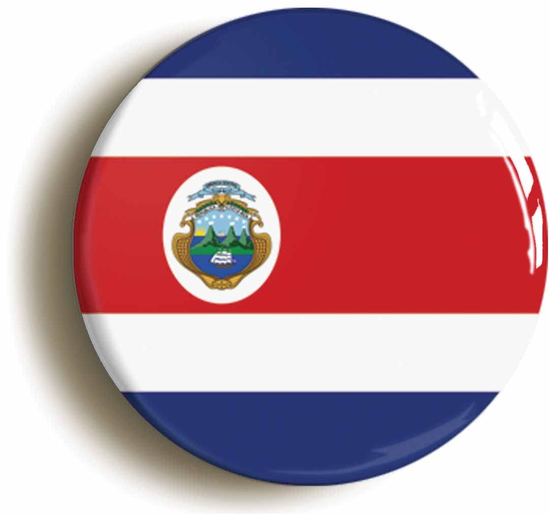 Costa Rica National Flag Fridge Magnet (Circular 2inch / 50mm Diameter)
