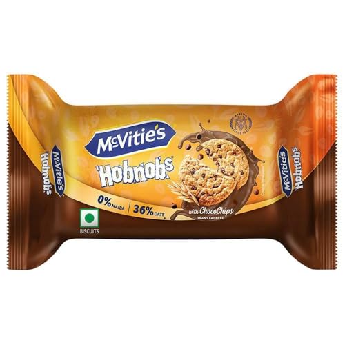 Image of MCVITIES Hobnob Choco-chip Oat Cookies 75 gm Pack