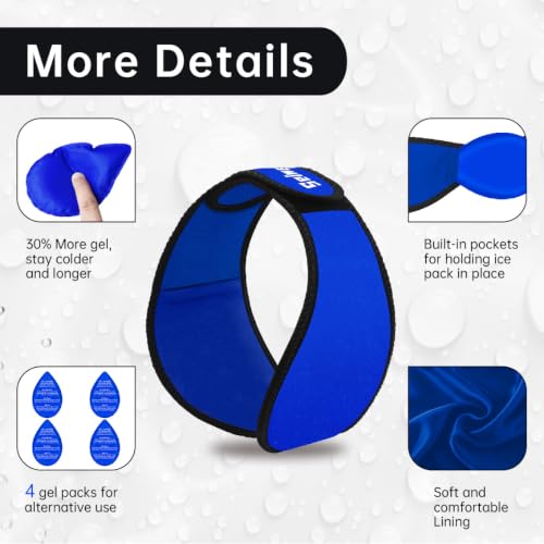 Image of Wisdom Teeth Ice Pack Head Wrap Jaw Face Ice Pack with 4 Gel Packs for Wisdom Teeth Removal Extraction Toothache Pain Relief Facial Oral Surgery TMJ Tonsillectomy Recovery