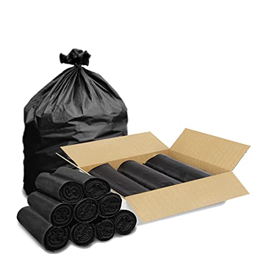 Tasker 33 Gallon Trash Bags, (250 Count SuperValue Pack), Black Garbage Bags 30 Gallon - 32 Gallon - 33 Gallon - 35 Gallon. High Density Bags