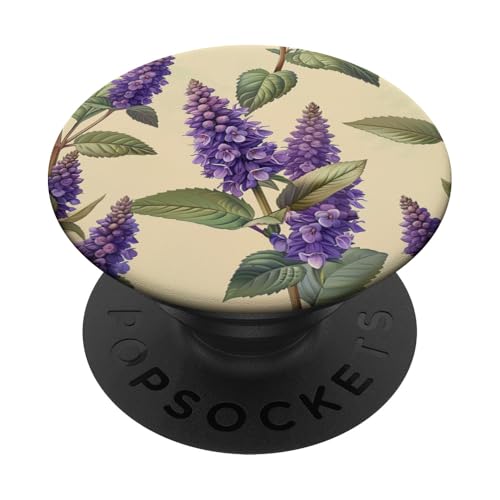 Anise Hyssop Flower Pattern Graphic PopSockets Swappable PopGrip