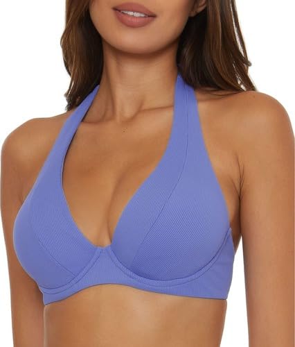 BECCA Women's Standard Modern Edge Bikini Top, Adjustable, Tie Back, Swimwear Separates