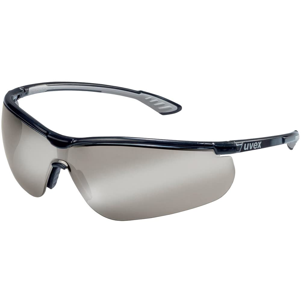Uvex 9193885 Brille mit Bügeln Sportstyle Silver, schwarz/grün, Einheitsgröße