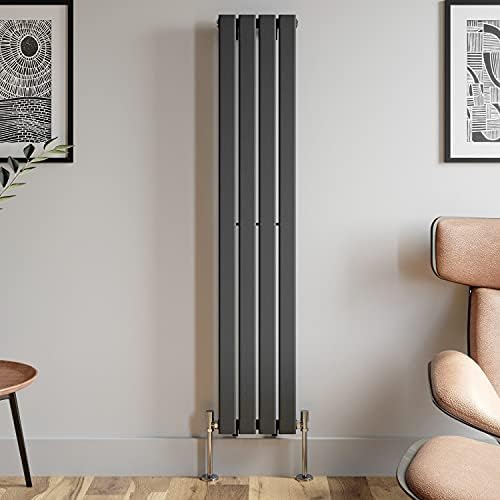 DuraTherm Anthracite Designer Radiator Flat Panel Horizontal Vertical Double Single (Horizontal Single 600x604mm)