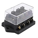 Für LKW-Sicherungskastenhalter ATO ATC Inline mit transparenter Abdeckung und 4-Wege-Sicherungsschlitzen für sichere elektrische Verbindungen