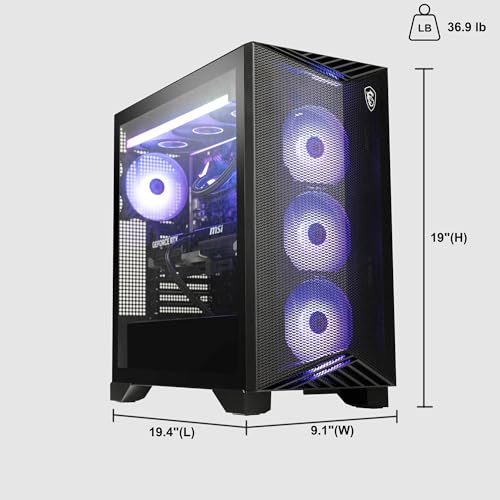 Image of msi Aegis ZS2 Gaming Desktop AMD 12-core Zen 5 Ryzen 9 9900X (Beats i9-14900HX) 32GB RAM 2TB SSD GeForce RTX 5070 DLSS 4 360mm Liquid Cooler 750W 80+ Gold PSU Support HDD Win11 w /ICP Hub