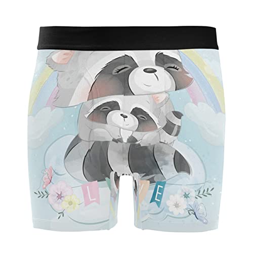 Bóxer para hombre Vnurnrn pack de 2 calzoncillos de dibujos animados de oso mapache