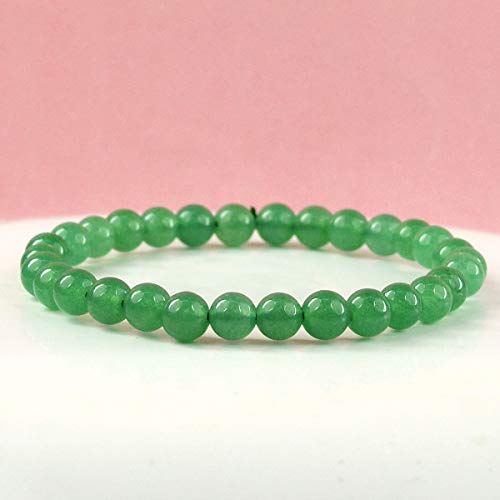 Image of Reiki Crystal Products Certified Natural Crystal Stone Bracelet 6 mm Round Beads for Men and Women | Premium Gemstone Jewellery Collection | Reiki Charged | Multiple Stone Variants Available