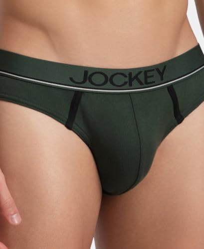 Image of Jockey 8044 Men's Super Combed Cotton Rib Solid Brief with Ultrasoft Waistband