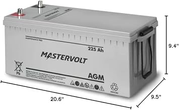 Mastervolt 62002250 Mv 12/225 Ah Agm Battery