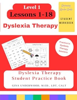Paperback Dyslexia Therapy Beginning Reader Books: Student Workbook Level 1 Lessons 1-18 Book