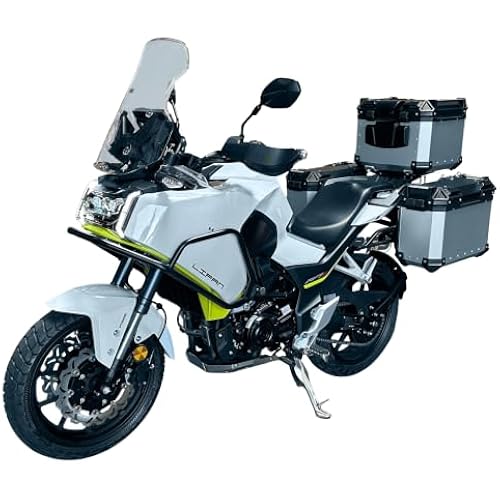 Lifan KPT 400 | 400cc Adventure Touring | EFI | 6-Speed | 44.9 HP | Dual ABS | Inverted Shocks | 100 MPH Top Speed | Side & Tail Boxes | Crash Guards | Street Legal