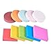 Produktbild nbeads 10 Stück Gummistempel Schnitzblöcke, Quadratische und Runde Stempel Gummiblock Carving Blöcke Stempel Weichgummi für Scrapbooking Postkarten Einladungskarten DIY Projekt