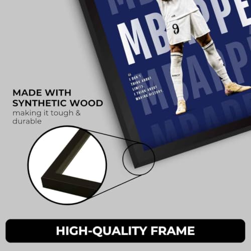 Image of Funk You Store Mbappe Poster Framed | Kylian Mbappe Lottin Wall Art Posters Framed | Real Madrid Edition Football Legend | Premium Sports Decor for Frace Football Fans | Motivational Wall Poster (F 255)