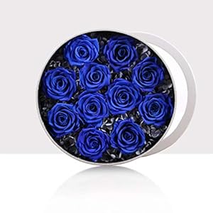 Sapone di Rose Conservato al Sapone, 11 Saponi di Rose Rotondi in Scatola in Confezione Regalo per La Decorazione di Nozze di San Valentino,C