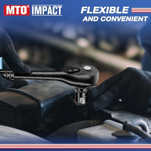 Image of MTO 1 /2 inch Drive 15mm Shallow Impact Socket, 6-Point Metric Socket for Automotive Maintaince, CR-V Steel Meets ANSI Standards