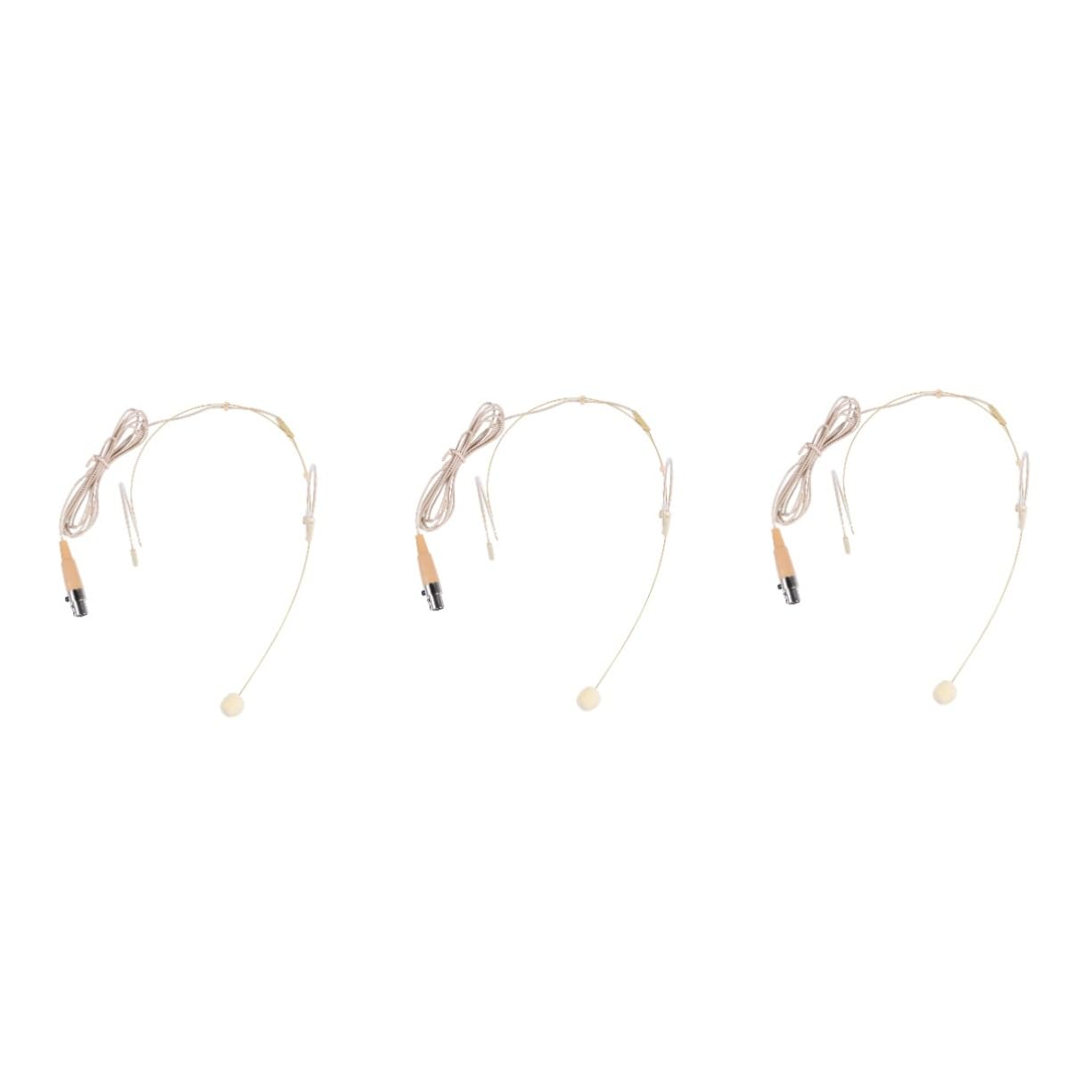ibasenice 3pezzi Microfono Da Testa Flessibile Xlr Per Amplificazione Vocale Mic Condensatore Leggero Per Insegnamento e Visite Design Confortevole e Resistente e Portatile