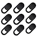 Cache Webcam,9 Pack Ultra-Mince Cache Caméra Cover Rmeet Autocollant Couverture de Caméra Métal Slider pour Smartphones Tablettes Macbooks Ordinateurs de Bureau Macbook Pro Noir