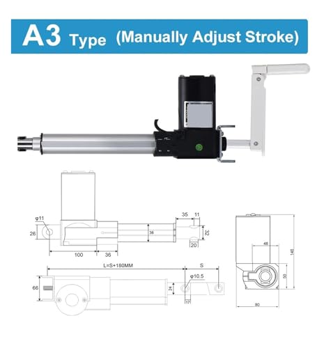 Actionneur linéaire électrique DC24V avec course de 100mm et force de 750N pour automatisme - 2