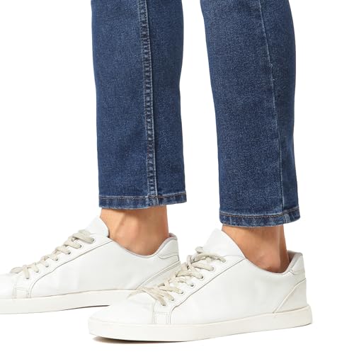 Image of i'sol Men's Tapered Fit Solid Mid-Rise Stretchable Casual Jeans