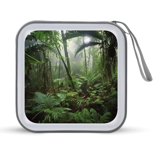 Étui de rangement CD pour 40 disques portable et moderne motif Forêt tropicale