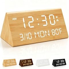 Kogonee Wooden Digital Alarm Clock, 0 100 % Dimmer, 2 Alarm Settings, Weekday/Everyday Mode, 9 Mins photo Kogonee Wooden Digital Alarm Clock, 0 100 % Dimmer, 2 Alarm Settings, Weekday/Everyday Mode, 9 Mins