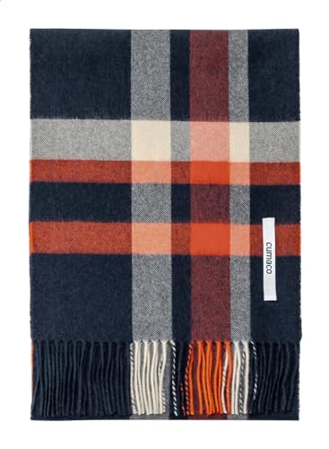 22 colors 100% cashmere checked plaid scarf ladies large thick C-B0011B