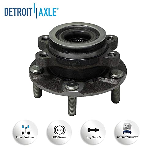 Detroit Axle - Front Wheel Hub And Bearing Replacement For Nissan Sentra Rouge Select - 2Pc Set #TOP3