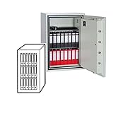 Sistec Wertschutzschrank SE 3 LFS 120/0, Doppelbartschloss mit 2 Schlüsseln, Grad 3 nach EN 1143-1, 30 Minuten Brandschutz, H120xB62xT58 cm, 630 kg