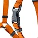Hunter Hundegeschirr London Vario Rapid, 4-Fach verstellbares Y-Geschirr für kleine & mittlere Hunde, Sicherheitsverschluss mit Verriegelung, Farbe: orange, Größe: S