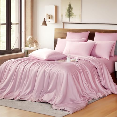 Bambus-Bettwäsche in Rosa