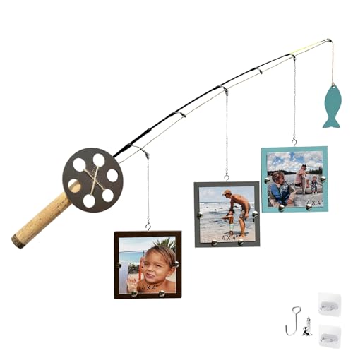 AZEZO Wood Fishing Pole Picture Frame