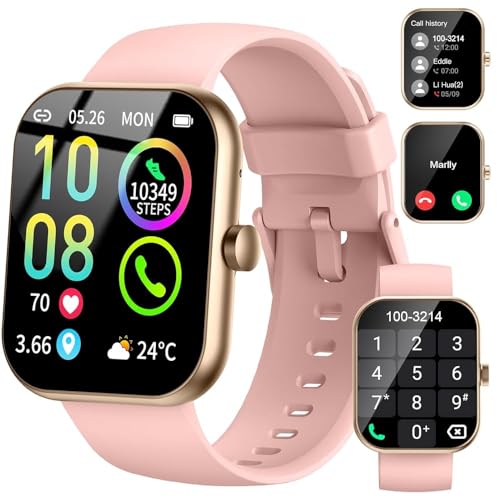 Smartwatch Uomo Donna, Nuovo 1,95'' Orologio Smartwatch Effettua/Risposta Chiamate, 112 Modalità Sportive Fitness Tracker con Contapassi/Sonno/Cardiofrequenzimetro, IP68 Smart Watch per Android iOS