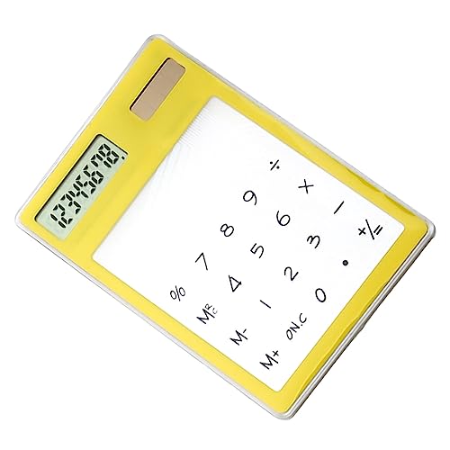 DESIGN TRASPARENTE: la calcolatrice con display LCD a 8 cifre presenta un design trasparente con un display digitale chiaro, che non è elegante ma consente anche agli utenti di leggere i risultati della calcolatrice in modo più chiaro.