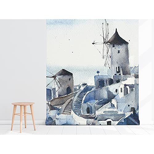 Papier peint panoramique lavable pour rénover un mur de salon abîmé