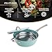 Nonstick Aluminum Chef Pan with Steamer Basket, 11 Inch, Blue Color, Compatible with All Cooktops