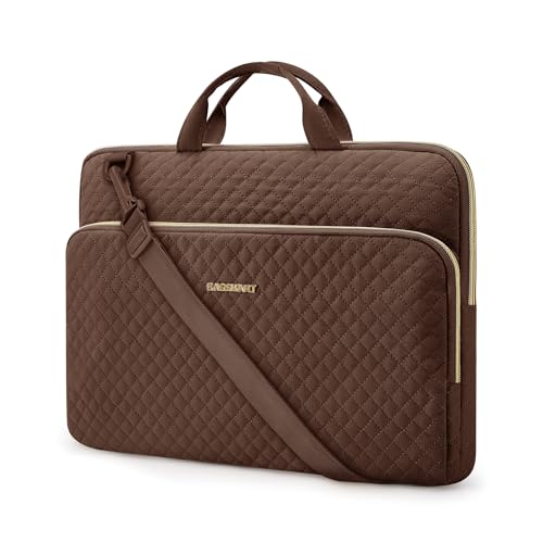 Image of BAGSMART Laptop Sleeve Case with Handle Protective Water-Resistant | 15-15.6 inch Laptop Bag for Women Lightweight with Front Pockets, Compatible with MacBook, HP, Dell