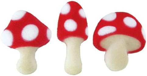Toadstool Sugar Decorations Cookie Cake Cupcake 12 Count