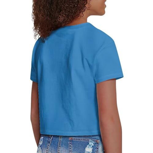 Image of Kids Crop Top Short Sleeve T-Shirts for Girls Size 5-14