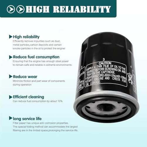 Image of 4 PCS Oil Filter 2540086 2540122 for Polaris Ranger 700-900, RZR 800-900, Sportsman 600-800, General 1000