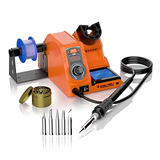 Soldering Station, LED Digital Soldering Iron Station for Soldering, 926 Solder Station with 60W Solder Iron, 5 Iron Tips, Solder Wire, Rosin Flux, ℃/℉ Conversion, 10-Min Auto Sleep(194℉~896℉)
