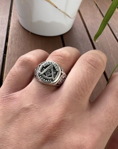 Bague franc-maçon argent ajustable finis les problèmes de taille - 3