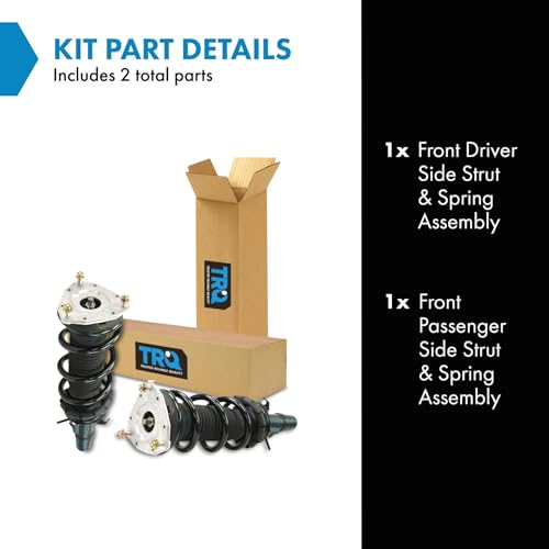 Image of TRQ Front Strut and Spring Assembly Set 2 Piece Compatible with 11-12 Infiniti G25 07-08 G35 09-13 G37 15 Q40