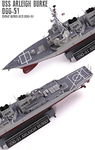 Academy Plastic Model 1/350 Scale Uss Arleigh Burke Ddg-51 Military Ship Kit #14406 Navy #TOP3